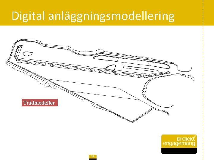 Digital anläggningsmodellering Trådmodeller 22 
