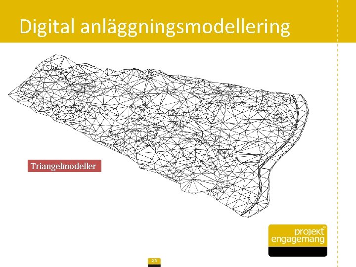 Digital anläggningsmodellering Triangelmodeller 23 