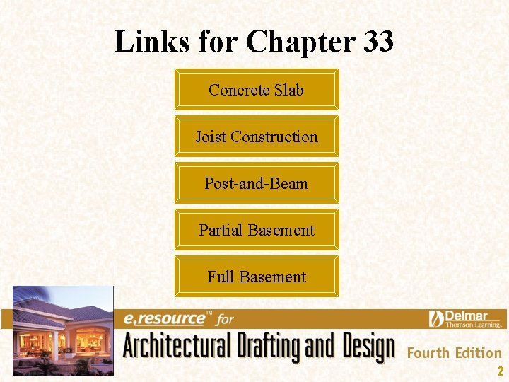Links for Chapter 33 Concrete Slab Joist Construction Post-and-Beam Partial Basement Full Basement 2 Links for Chapter 33 Concrete Slab Joist Construction Post-and-Beam Partial Basement Full Basement 2