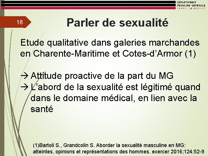 16 Parler de sexualité Etude qualitative dans galeries marchandes en Charente-Maritime et Cotes-d’Armor (1)