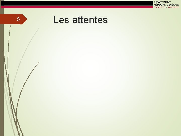 5 Les attentes 