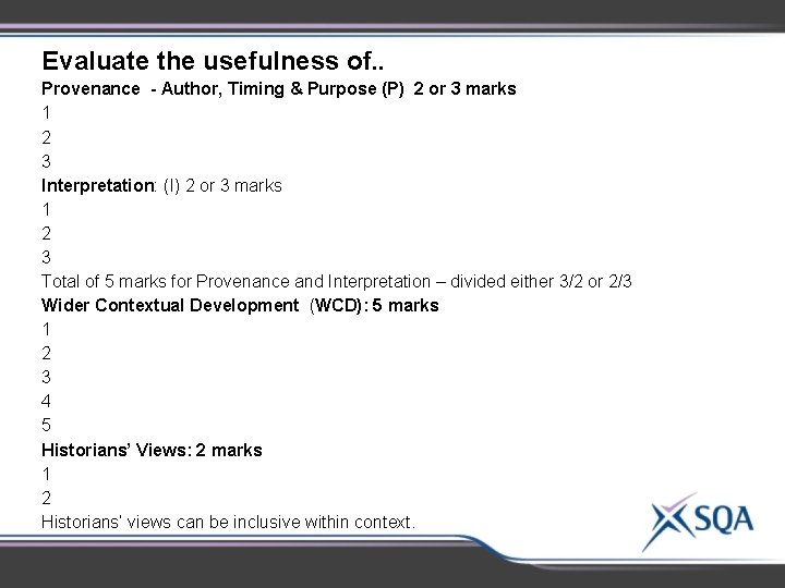 Evaluate the usefulness of. . Provenance - Author, Timing & Purpose (P) 2 or Evaluate the usefulness of. . Provenance - Author, Timing & Purpose (P) 2 or