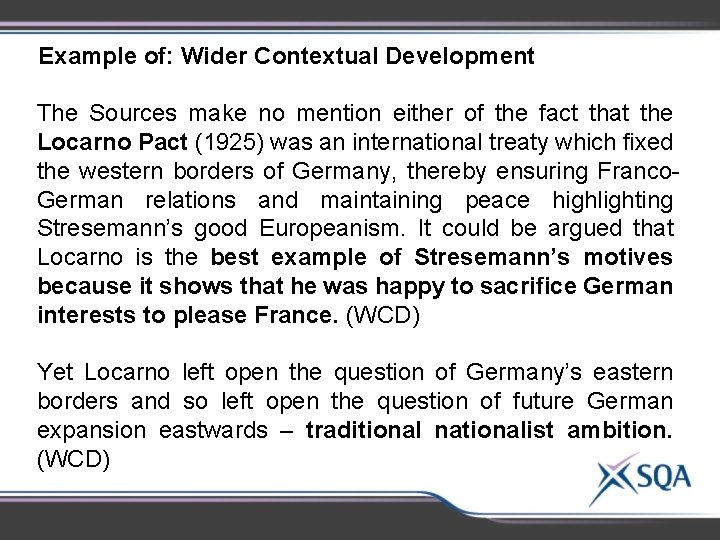 Example of: Wider Contextual Development The Sources make no mention either of the fact Example of: Wider Contextual Development The Sources make no mention either of the fact