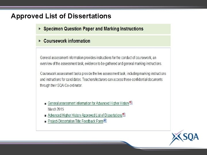Approved List of Dissertations Approved List of Dissertations