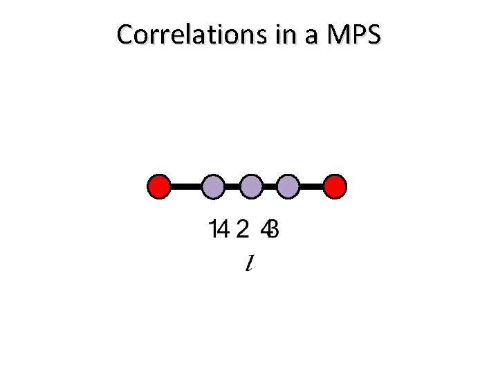 Correlations in a MPS 