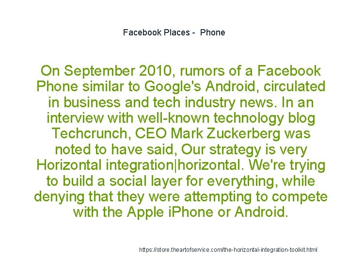 Facebook Places - Phone 1 On September 2010, rumors of a Facebook Phone similar