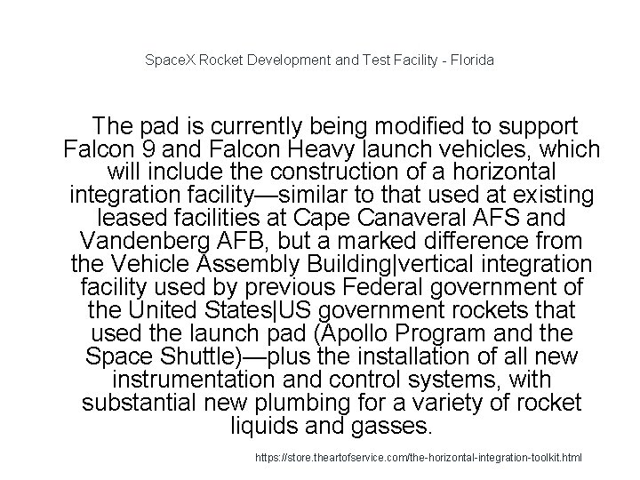 Space. X Rocket Development and Test Facility - Florida The pad is currently being