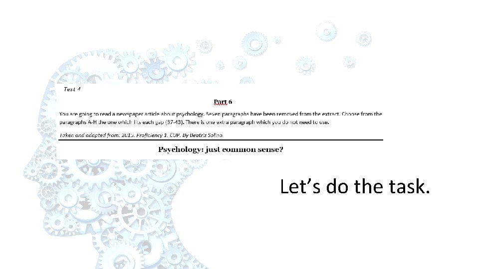 Let’s do the task. 