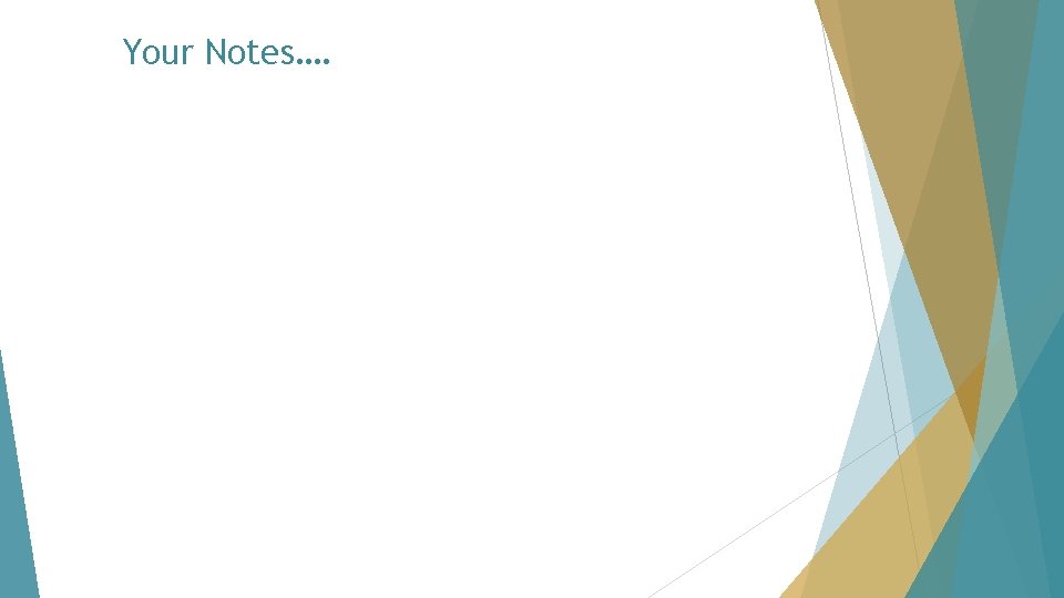 Your Notes…. Your Notes….