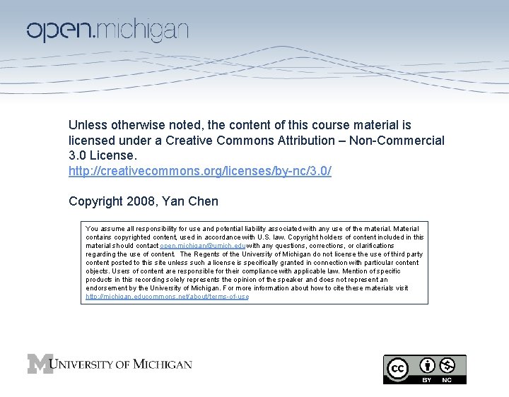 Unless otherwise noted, the content of this course material is licensed under a Creative