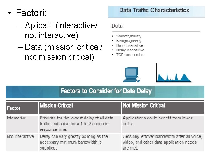  • Factori: – Aplicatii (interactive/ not interactive) – Data (mission critical/ not mission