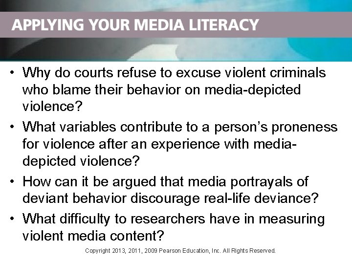 • Why do courts refuse to excuse violent criminals who blame their behavior • Why do courts refuse to excuse violent criminals who blame their behavior