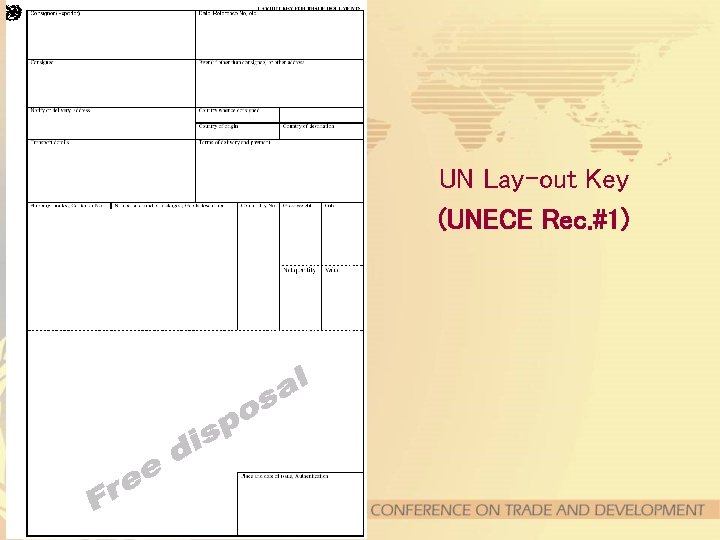 UN Lay-out Key (UNECE Rec. #1) 