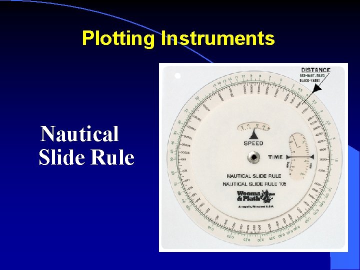 Plotting Instruments Nautical Slide Rule 