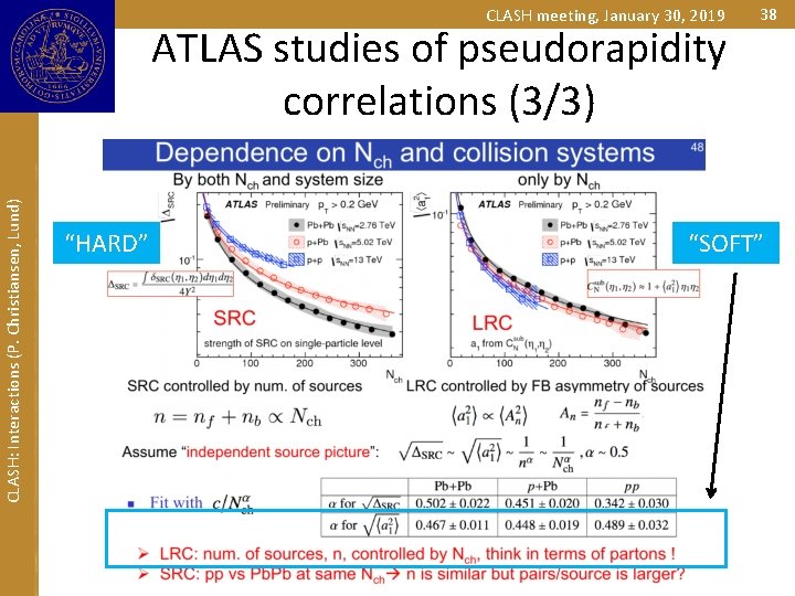 CLASH meeting, January 30, 2019 CLASH: Interactions (P. Christiansen, Lund) ATLAS studies of pseudorapidity