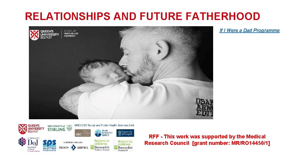 RELATIONSHIPS AND FUTURE FATHERHOOD If I Were a Dad Programme RFF - This work