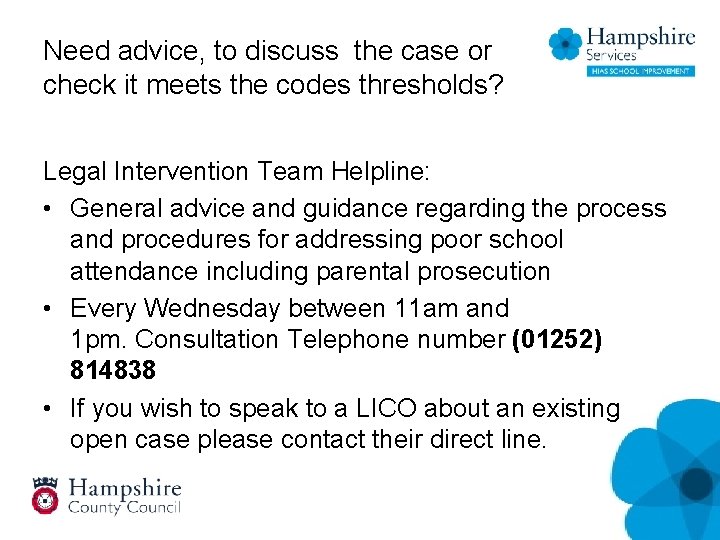 Need advice, to discuss the case or check it meets the codes thresholds? Legal