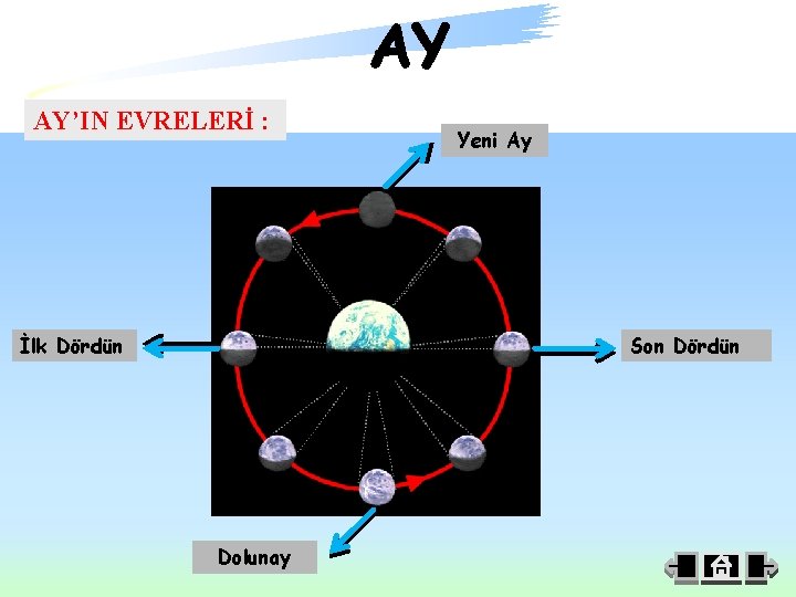 AY’IN EVRELERİ : İlk Dördün Yeni Ay Son Dördün Dolunay 