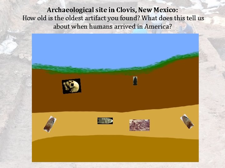 Archaeological site in Clovis, New Mexico: How old is the oldest artifact you found?