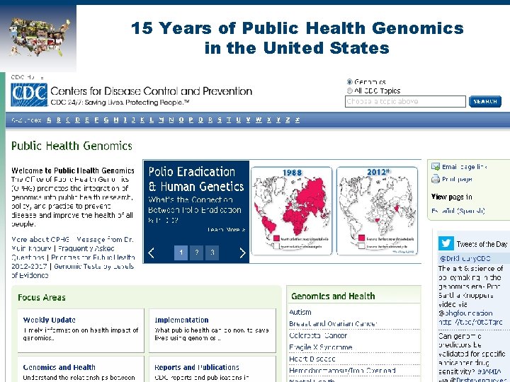 15 Years of Public Health Genomics in the United States 