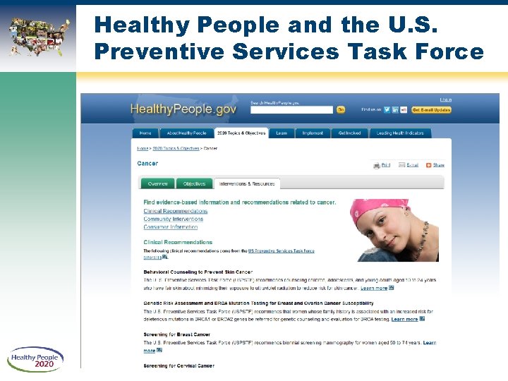 Healthy People and the U. S. Preventive Services Task Force 