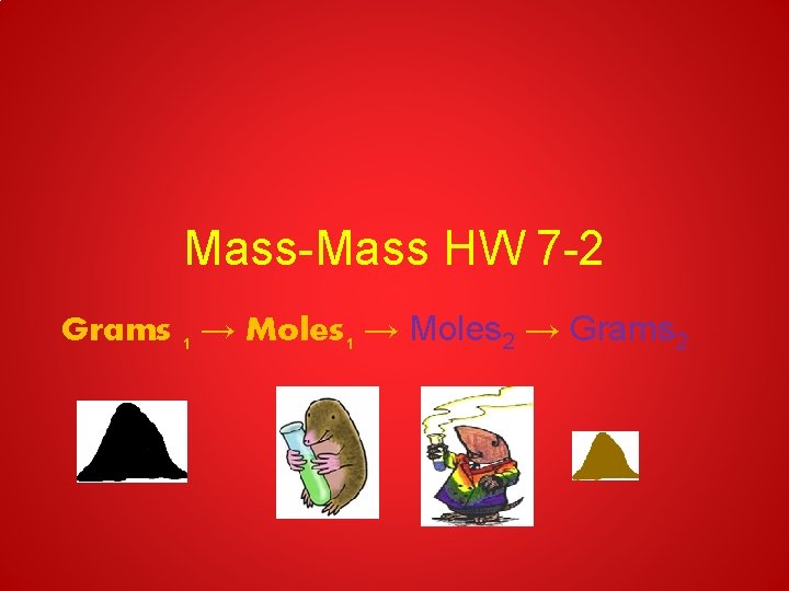 Mass-Mass HW 7 -2 Grams 1 → Moles 2 → Grams 2 