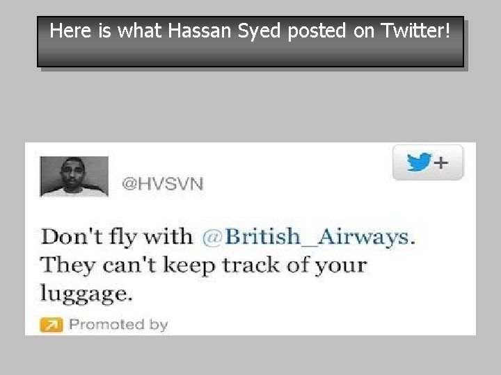 Here is what Hassan Syed posted on Twitter! 