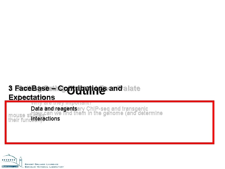 3 Face. Base 1 2 Distant-Acting Finding Developmental – Contributions Enhancers Face/Palate and Outline 3 Face. Base 1 2 Distant-Acting Finding Developmental – Contributions Enhancers Face/Palate and Outline