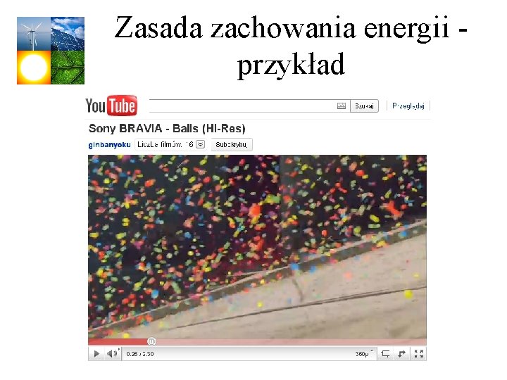 Zasada zachowania energii przykład Zasada zachowania energii przykład