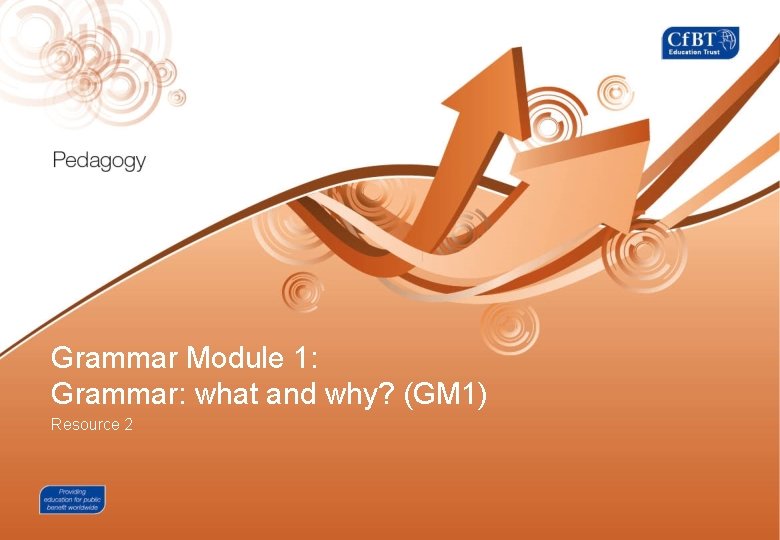 Grammar Module 1: Grammar: what and why? (GM 1) Resource 2 