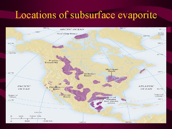 Locations of subsurface evaporite 