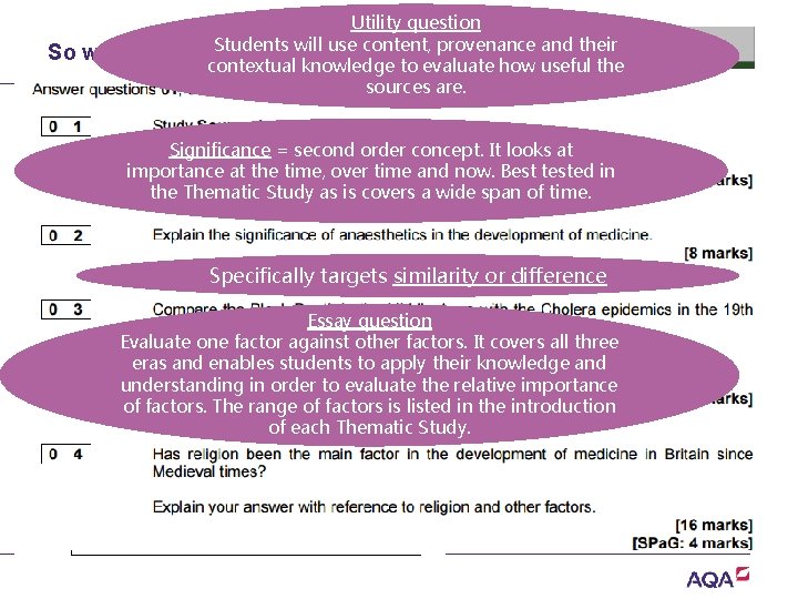 So what do Utility question Students will use content, provenance and their the questions