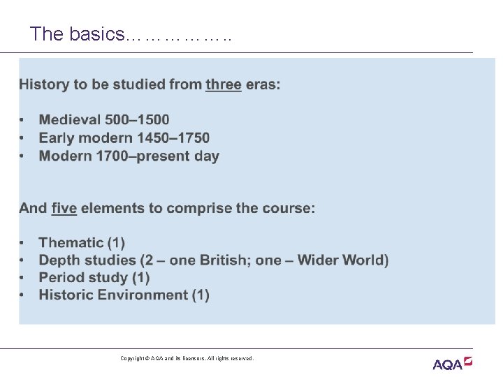 The basics……………. . • New GCSEs will be first examined in June 2018 •
