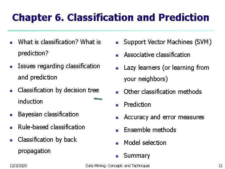 Chapter 6. Classification and Prediction n n What is classification? What is n Support