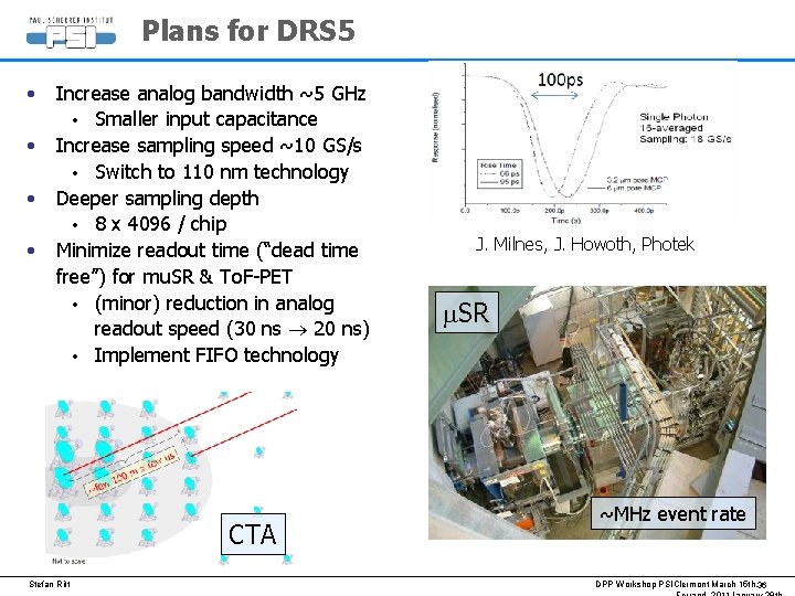 Plans for DRS 5 • • Increase analog bandwidth ~5 GHz • Smaller input