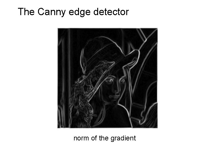 The Canny edge detector norm of the gradient 