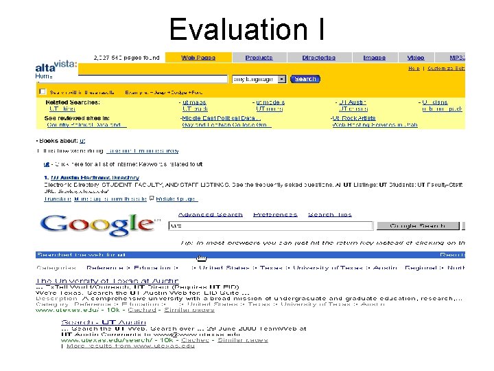 Evaluation I 