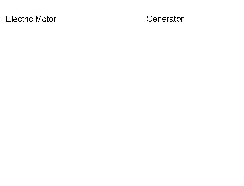 Electric Motor Generator 