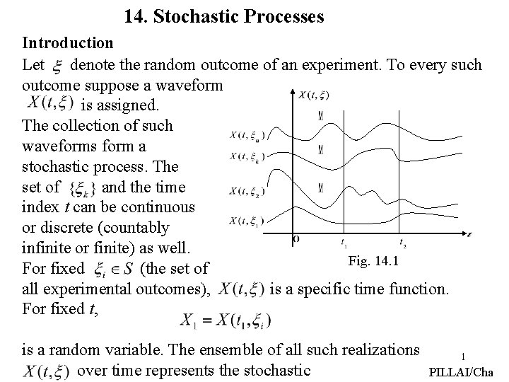 14. Stochastic Processes Introduction Let denote the random outcome of an experiment. To every