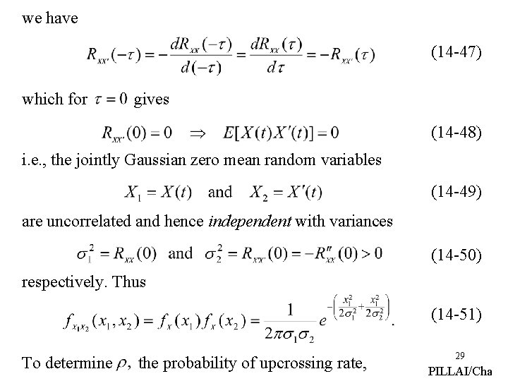 we have (14 -47) which for gives (14 -48) i. e. , the jointly