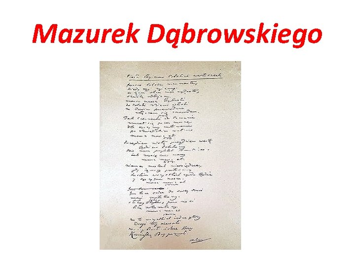 Mazurek Dąbrowskiego 