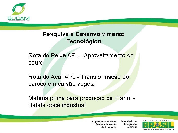 Pesquisa e Desenvolvimento Tecnológico Rota do Peixe APL - Aproveitamento do couro Rota do