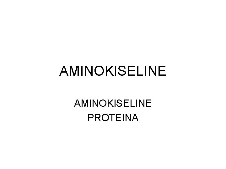 AMINOKISELINE PROTEINA 