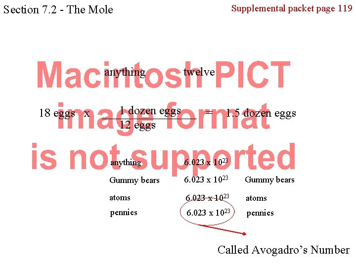 Supplemental packet page 119 Section 7. 2 - The Mole anything 18 eggs x