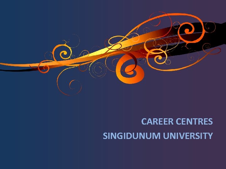 CAREER CENTRES SINGIDUNUM UNIVERSITY 