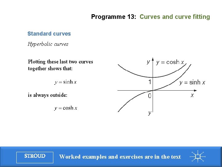 Programme 13: Curves and curve fitting Standard curves Hyperbolic curves Plotting these last two