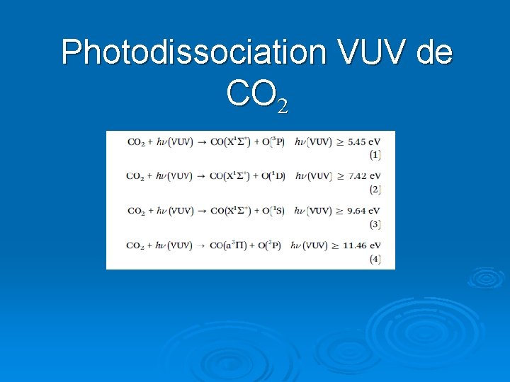 Photodissociation VUV de CO 2 