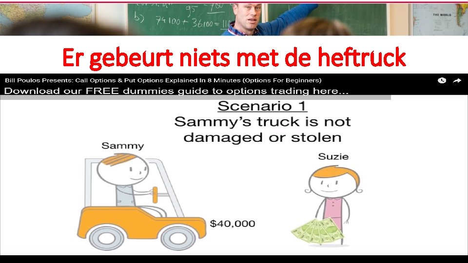 Er gebeurt niets met de heftruck x 