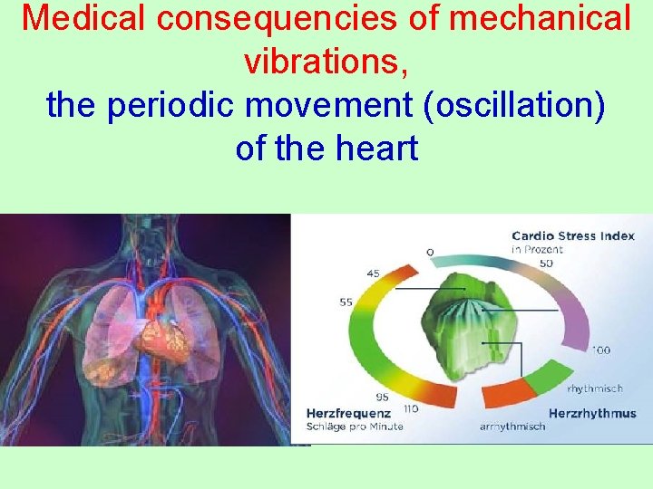 Medical consequencies of mechanical vibrations, the periodic movement (oscillation) of the heart 