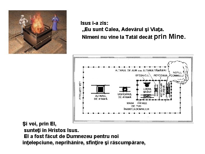Isus i-a zis: „Eu sunt Calea, Adevărul şi Viaţa. Nimeni nu vine la Tatăl Isus i-a zis: „Eu sunt Calea, Adevărul şi Viaţa. Nimeni nu vine la Tatăl